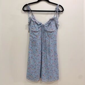 Mendocino Blue Floral Mini Dress